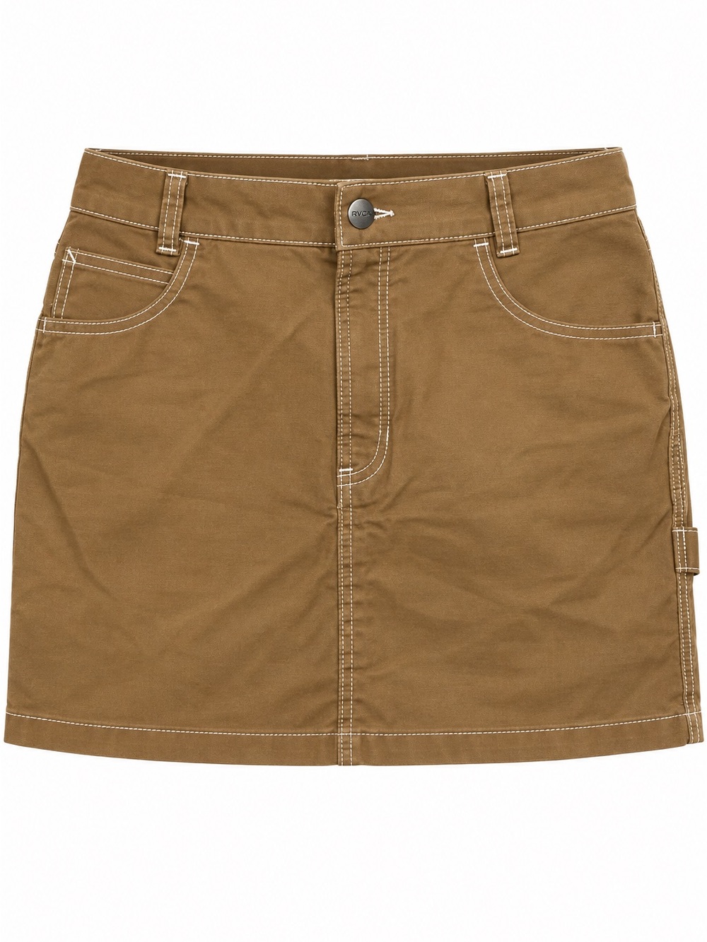 RVCA Women's Spring Shift Utility Mini Skirt Brown Size 27 NWT